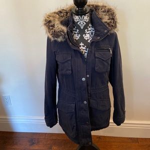 Bcbgeneration Faux Fur Trimmed Hooded Parka